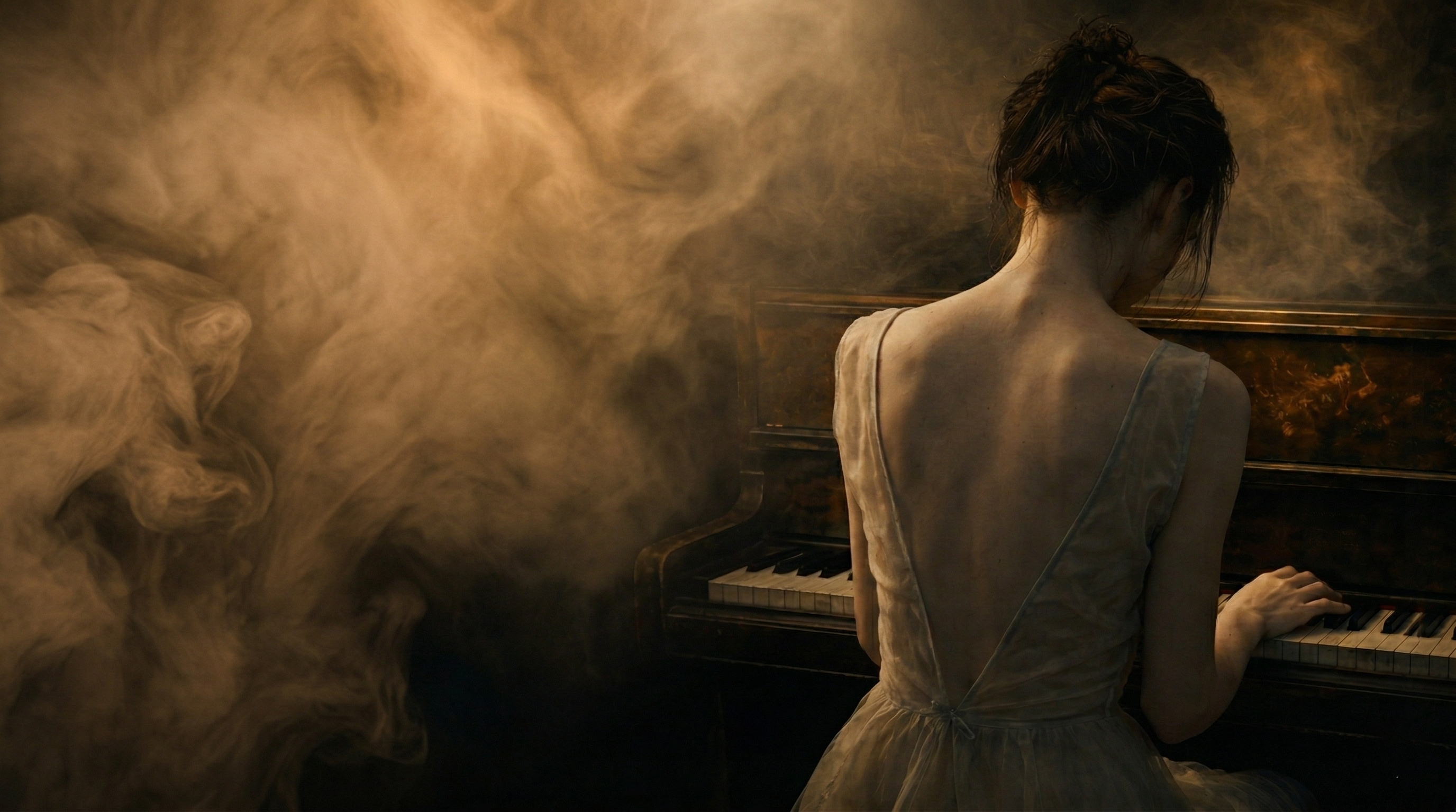 "She Does Not Turn Around – poem and art by Gesso Cocteau"