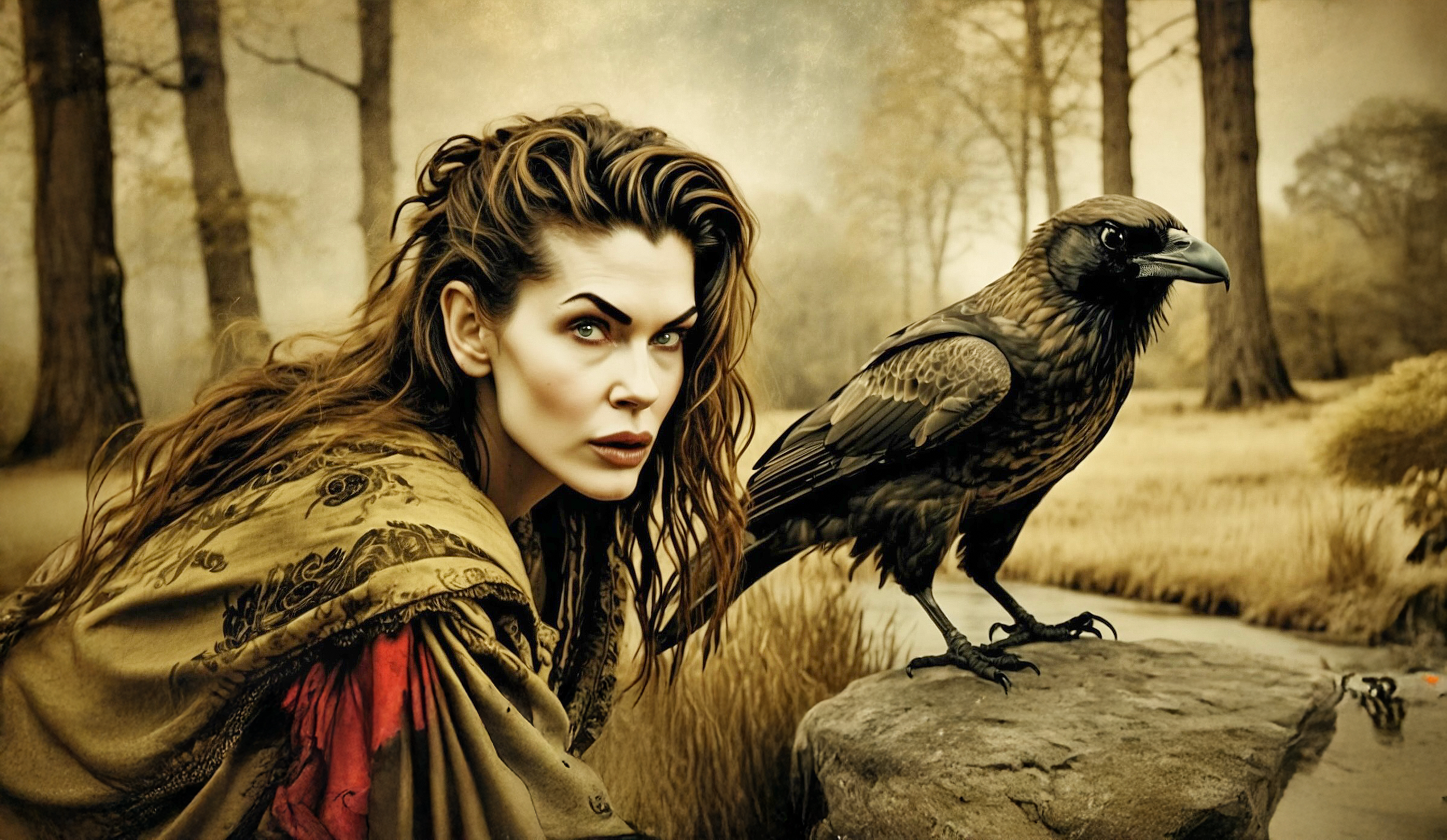 Dark Bird – poem and art by Gesso Cocteau"