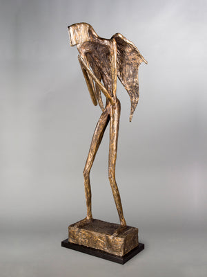Gesso Cocteau Guardian Life Size Sculpture Bronze Angel