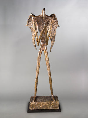 Gesso Cocteau Guardian Life Size Sculpture Bronze Angel
